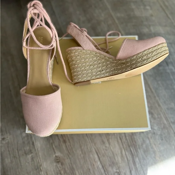 Michael Kors Blush Espadrille Lace-Up Wedges - Picture 2 of 6